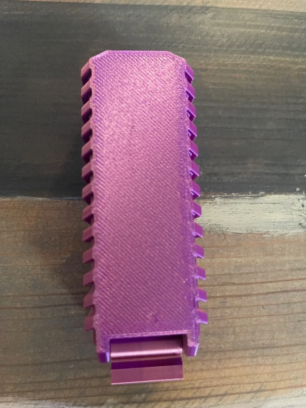 Handcrafted 3D Printed Purple Metallic Floss Pick Holder Dispenser